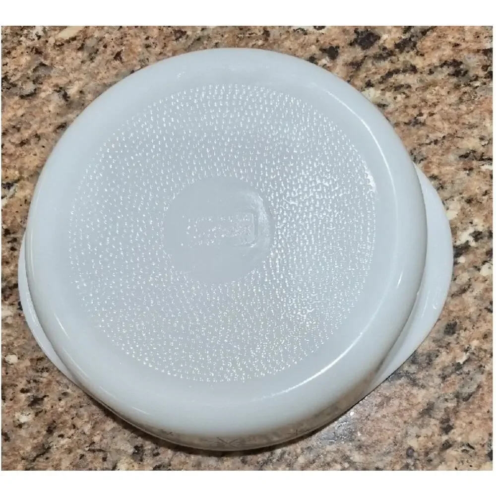Glasbake White Starburst Glass Casserole Dish Vintage